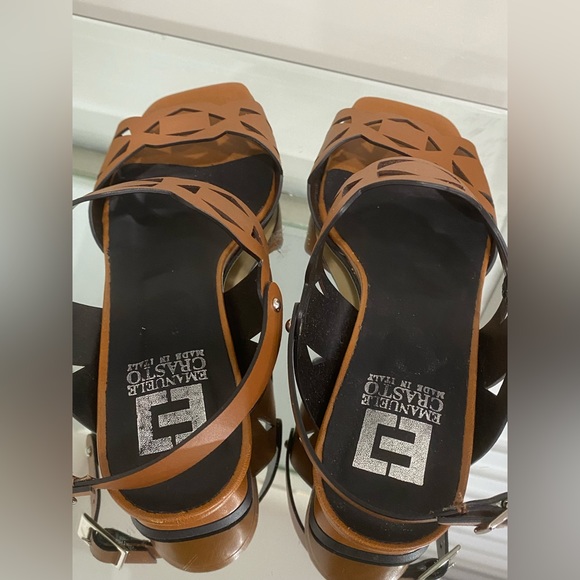 Emanuel’s Crasto Leather Sandals / Mules in Mid Brown size 40 - Picture 15 of 15